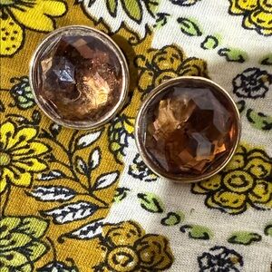 Bergere Vintage Champagne Colored Earrings